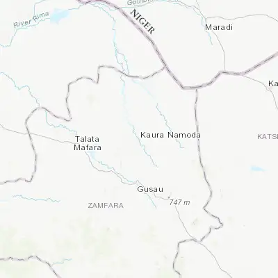 Map showing location of Kaura Namoda (12.593710, 6.586480)