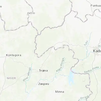 Map showing location of Kusheriki (10.532830, 6.442220)