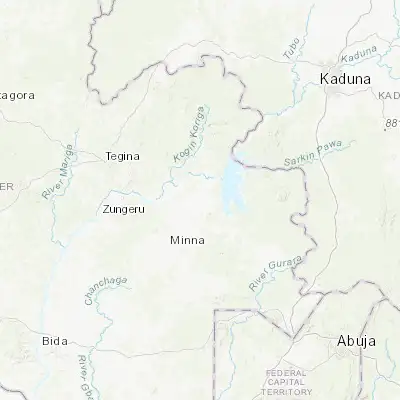 Map showing location of Kuta (9.868640, 6.710420)