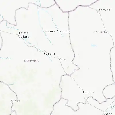 Map showing location of Kwatarkwashi (12.140820, 6.821960)