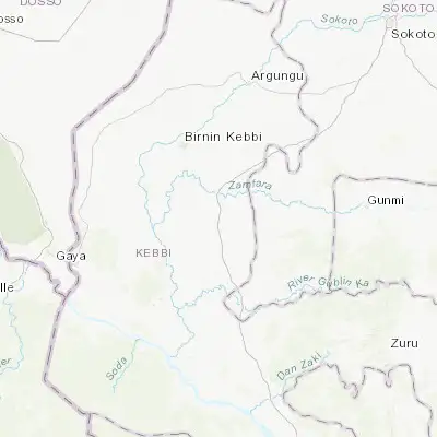 Map showing location of Maiyama (12.082250, 4.369070)