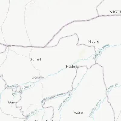 Map showing location of Mallammaduri (12.564270, 9.957270)
