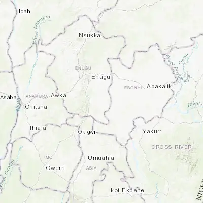 Map showing location of Mberubu (6.173100, 7.630170)