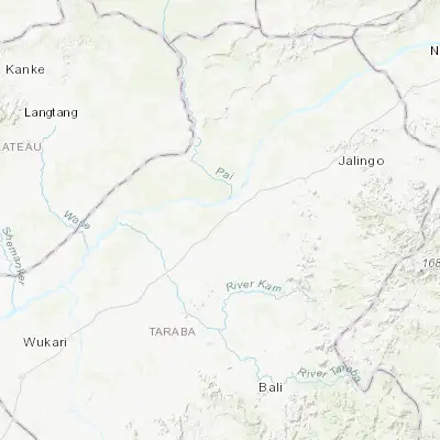 Map showing location of Mutum Biyu (8.641380, 10.773550)