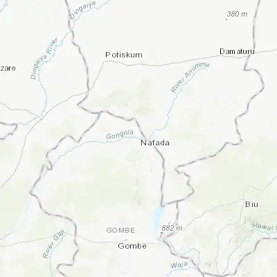 Map showing location of Nafada (11.095960, 11.332610)