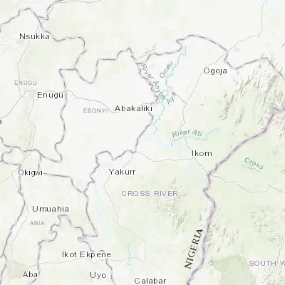Map showing location of Obubra (6.076720, 8.332410)