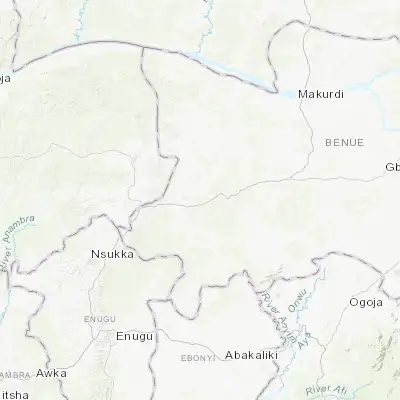 Map showing location of Ochobo (7.180450, 7.982400)