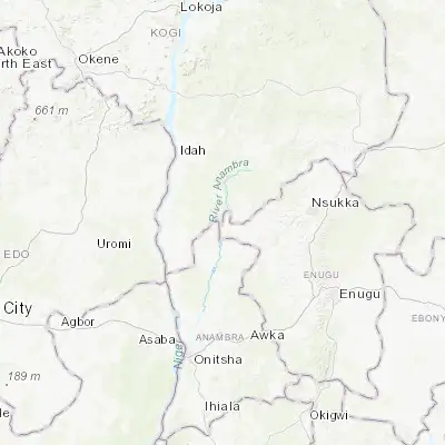 Map showing location of Ogurugu (6.786360, 6.950170)