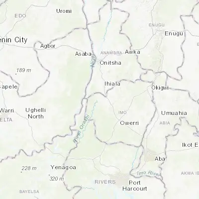 Map showing location of Oguta (5.710440, 6.809360)