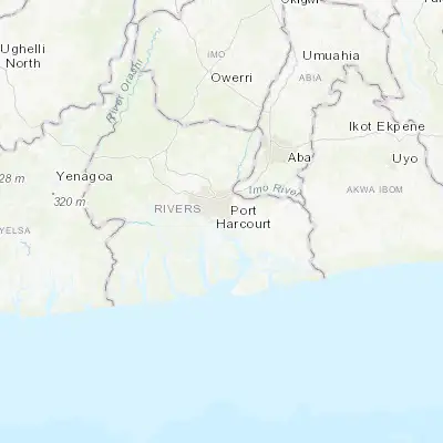Map showing location of Okrika (4.742150, 7.083680)