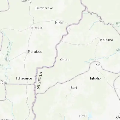Map showing location of Okuta (9.218660, 3.201170)