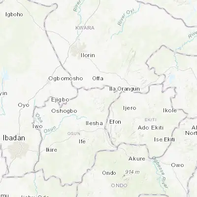 Map showing location of Otan Ayegbaju (7.947830, 4.788360)