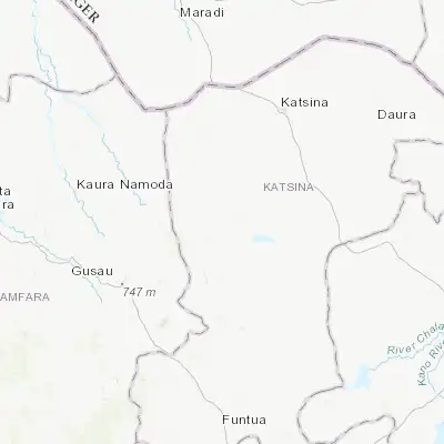 Map showing location of Runka (12.447880, 7.309180)