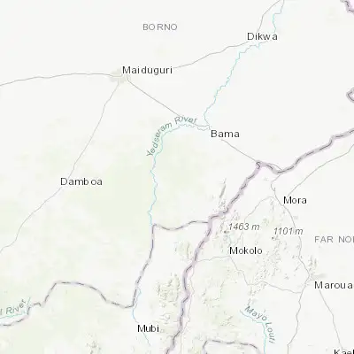 Map showing location of Tokombere (11.221350, 13.487830)