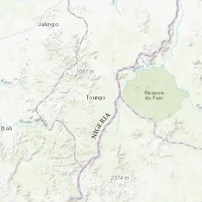 Map showing location of Toungo (8.117330, 12.046110)