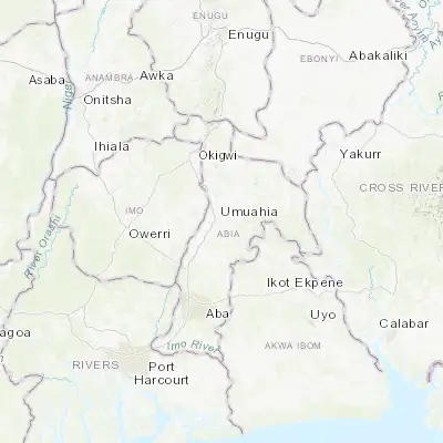 Map showing location of Umuahia (5.524910, 7.494610)