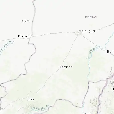 Map showing location of Yajiwa (11.386230, 12.719920)