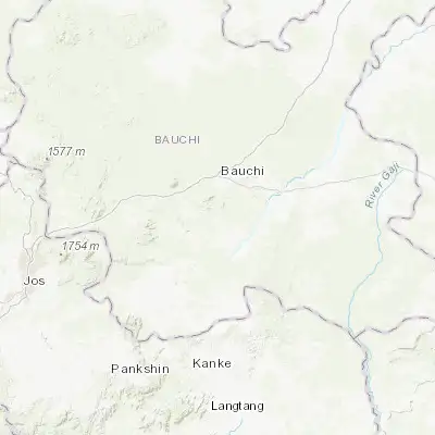 Map showing location of Yamrat (10.111610, 9.826040)