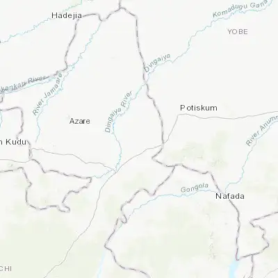Map showing location of Yanda Bayo (11.507100, 10.745900)