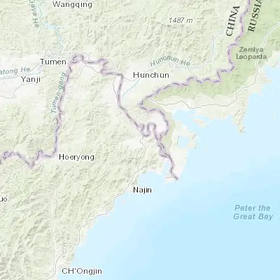 Map showing location of Aoji (42.524480, 130.397180)