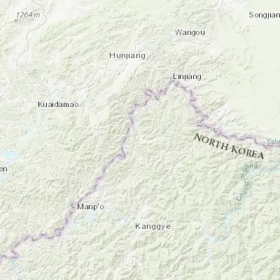Map showing location of Chasŏng (41.460830, 126.641390)