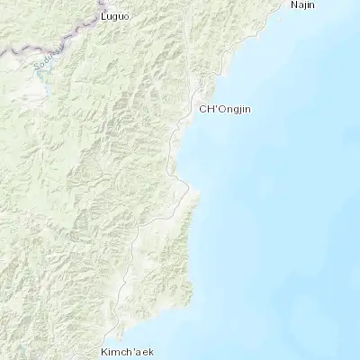 Map showing location of Hoemul-li (41.433890, 129.670000)