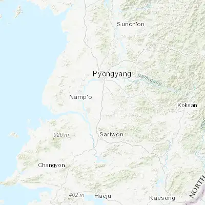Map showing location of Hŭkkyo-ri (38.798610, 125.791940)