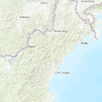 Map showing location of Komusan Il-tong (42.109140, 129.699970)
