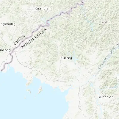 Map showing location of Kusŏng (39.981110, 125.244720)