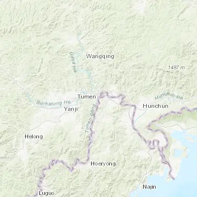 Map showing location of Namyang (42.951050, 129.858940)