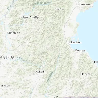 Map showing location of Sangsŏng-ni (39.169440, 126.885560)