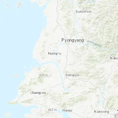 Map showing location of Songnim-ni (38.763490, 125.640960)