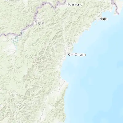 Map showing location of Sŭngam-nodongjagu (41.669720, 129.668890)