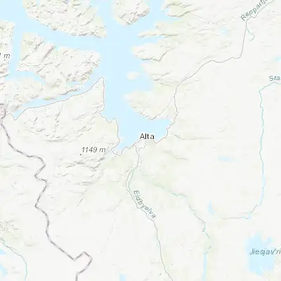 Map showing location of Alta (69.968870, 23.271650)