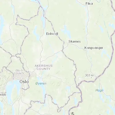 Map showing location of Årnes (60.122370, 11.470050)
