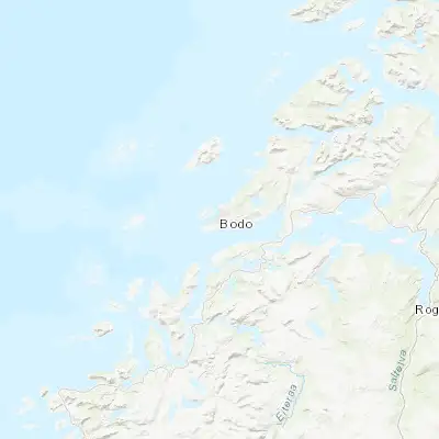 Map showing location of Bodø (67.280000, 14.405010)