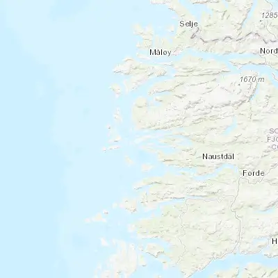 Map showing location of Florø (61.599570, 5.032800)