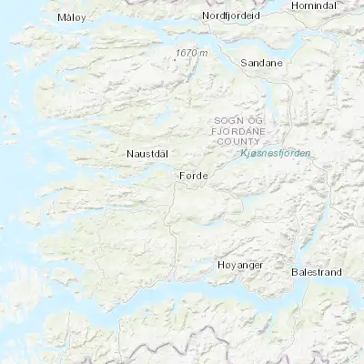Map showing location of Førde (61.452170, 5.857170)