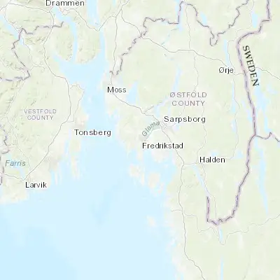 Map showing location of Fredrikstad (59.218100, 10.929800)