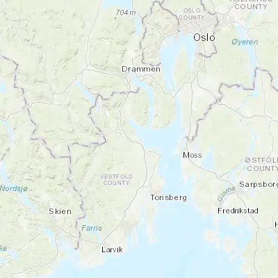Map showing location of Holmestrand (59.487610, 10.317610)