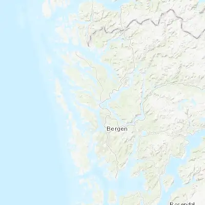 Map showing location of Knarvik (60.545300, 5.282080)