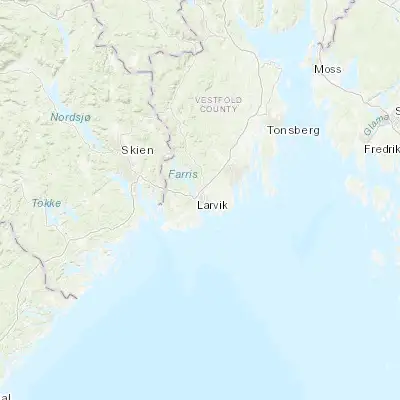 Map showing location of Larvik (59.053280, 10.035170)