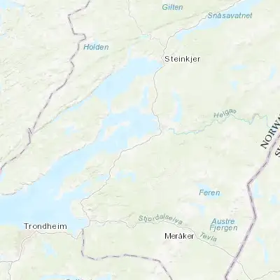 Map showing location of Levanger (63.746440, 11.299630)
