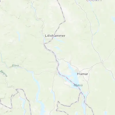 Map showing location of Moelv (60.933330, 10.700000)
