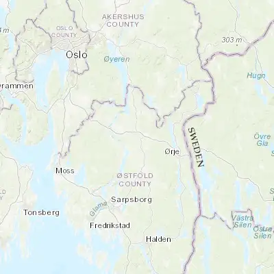 Map showing location of Mysen (59.553540, 11.325780)