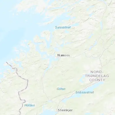 Map showing location of Namsos (64.466240, 11.495720)