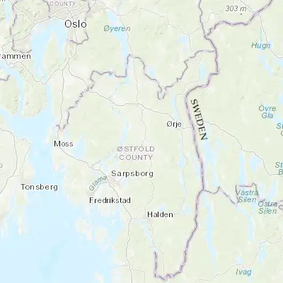 Map showing location of Rakkestad (59.425130, 11.345350)