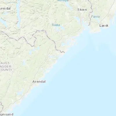 Map showing location of Risør (58.720570, 9.234220)