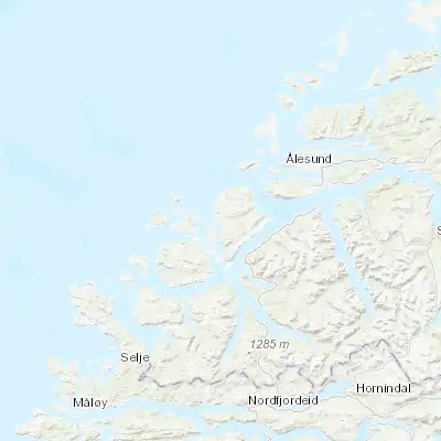 Map showing location of Ulsteinvik weather pws station (62.343380, 5.843850)