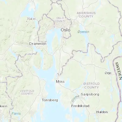 Map showing location of Vestby (59.605110, 10.752330)